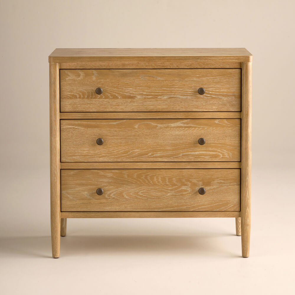 Adina 3 Drawer Chest, Weathered Oak